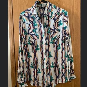 Ladies wrangler retro Pearl snap